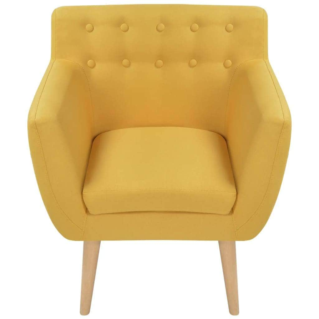 Armchair Yellow Fabric