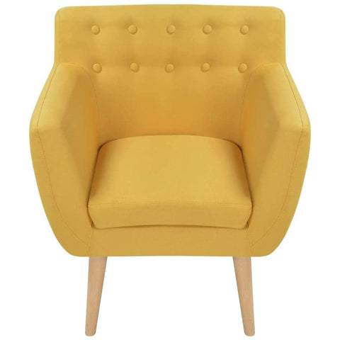 Armchair Yellow Fabric