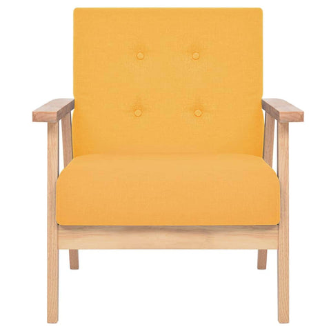 Armchair Yellow Fabric