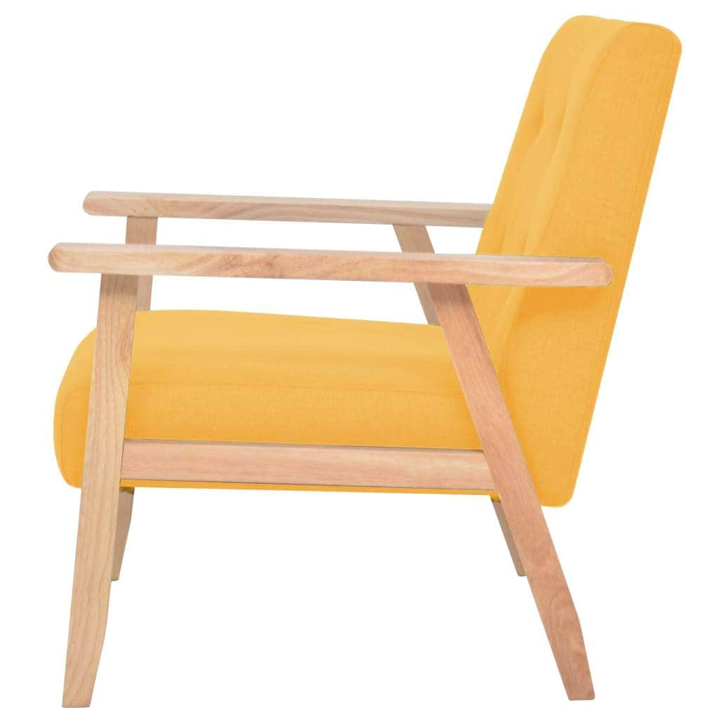 Armchair Yellow Fabric