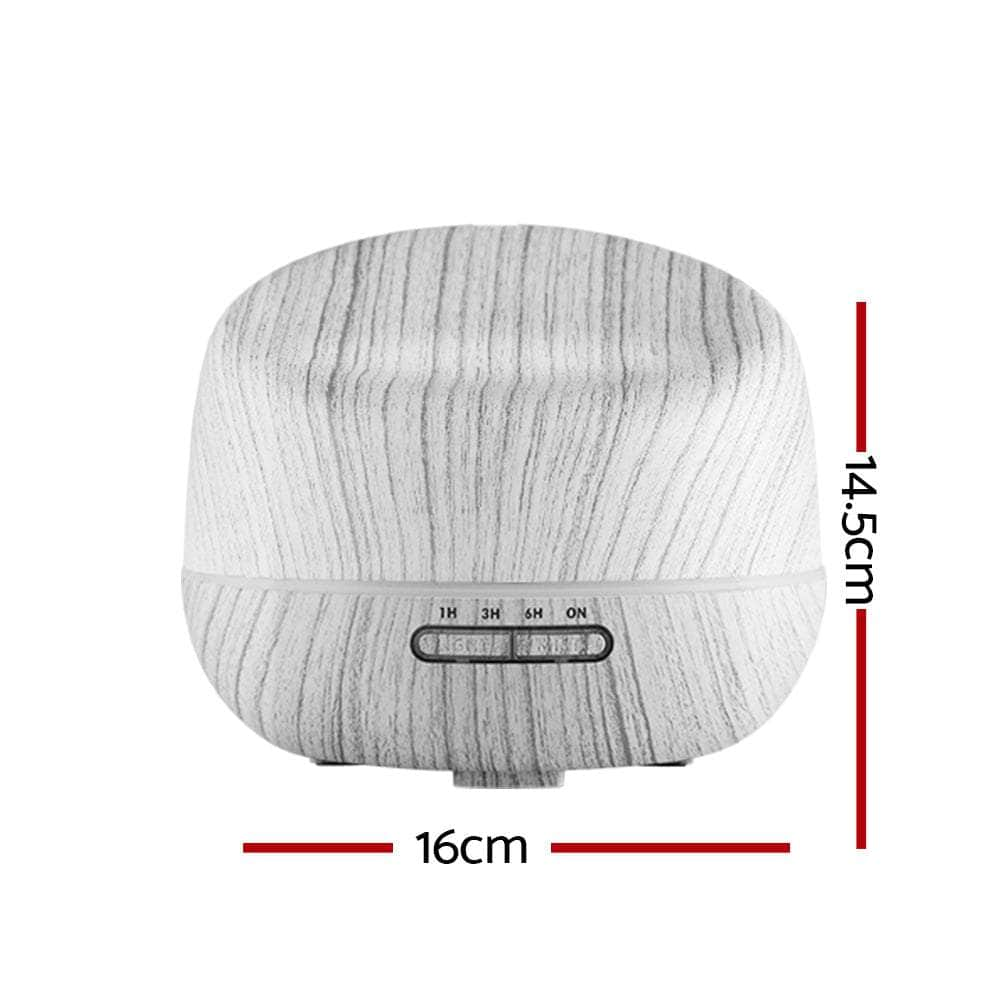 Aroma Diffuser 400Ml White Wood Grain Remote