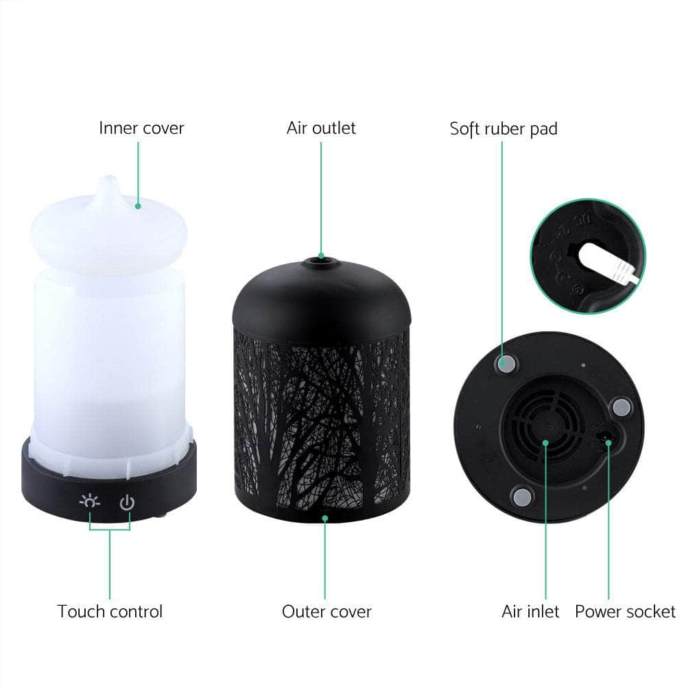 Aroma Diffuser Aromatherapy Black 160Ml