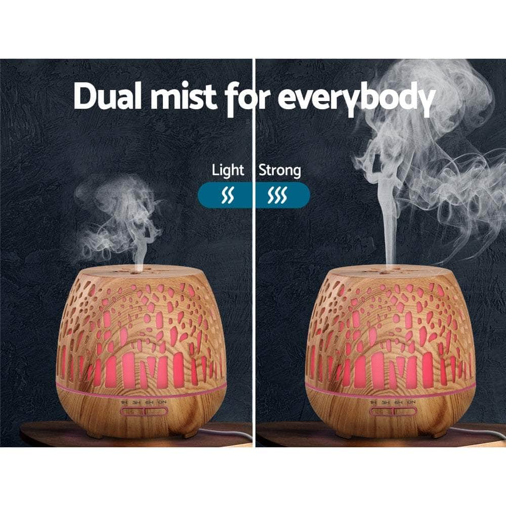 Aroma Diffuser Aromatherapy Wood Grain 400Ml