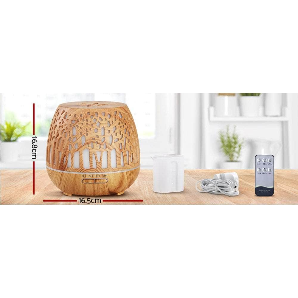 Aroma Diffuser Aromatherapy Wood Grain 400Ml