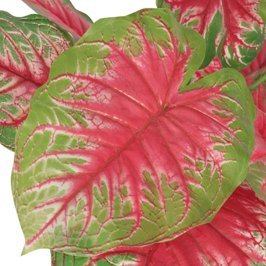 Artificial Caladium Plant with Pot 70 cm Green and Red