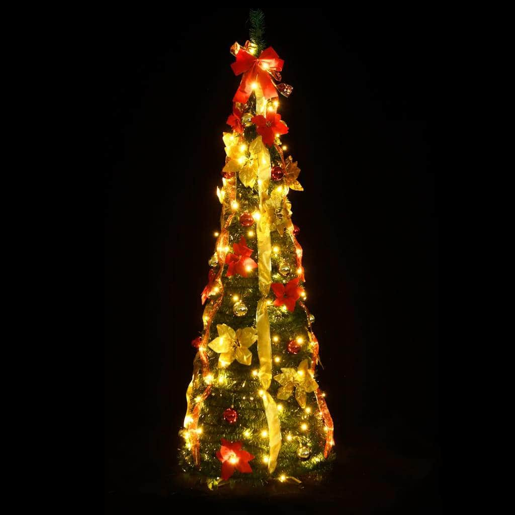 Artificial Christmas Tree Pop-up 100 LEDs Green