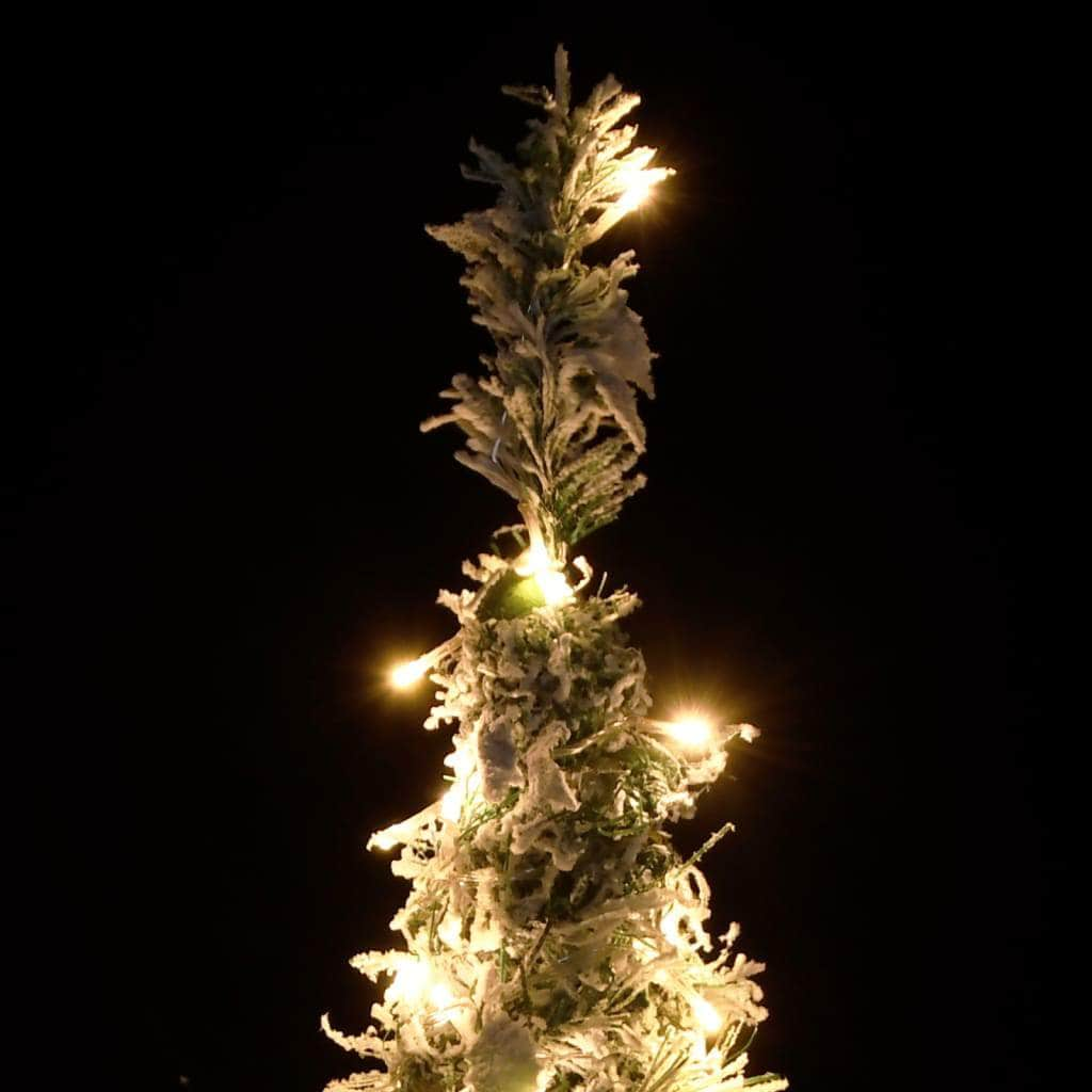 Artificial Christmas Tree Pop-up Flocked Snow 100 LEDs