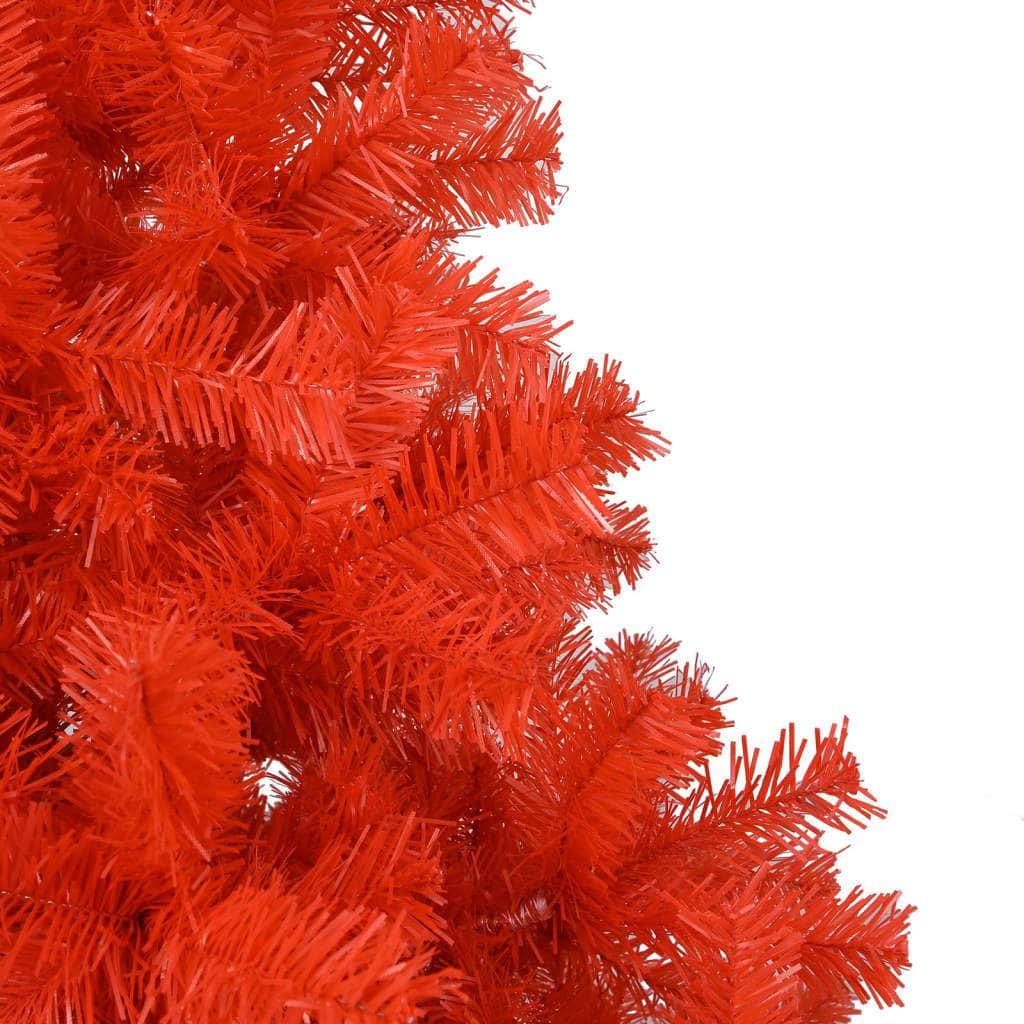 Artificial Christmas Tree with LED & Ball Set Red 150 cm PVC