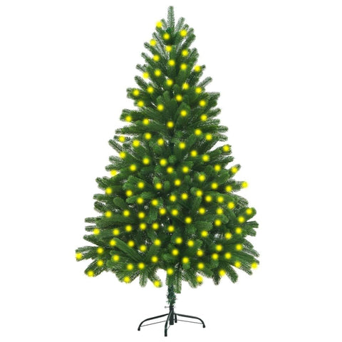 Artificial Christmas Tree with LEDs 210 cm Green