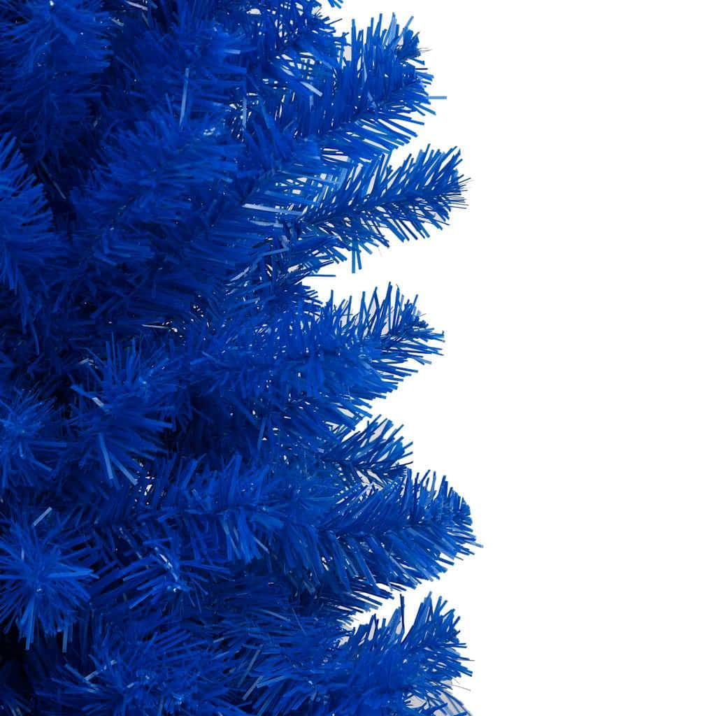 Artificial Christmas Tree with LEDs& Ball Set Blue 150 cm PVC