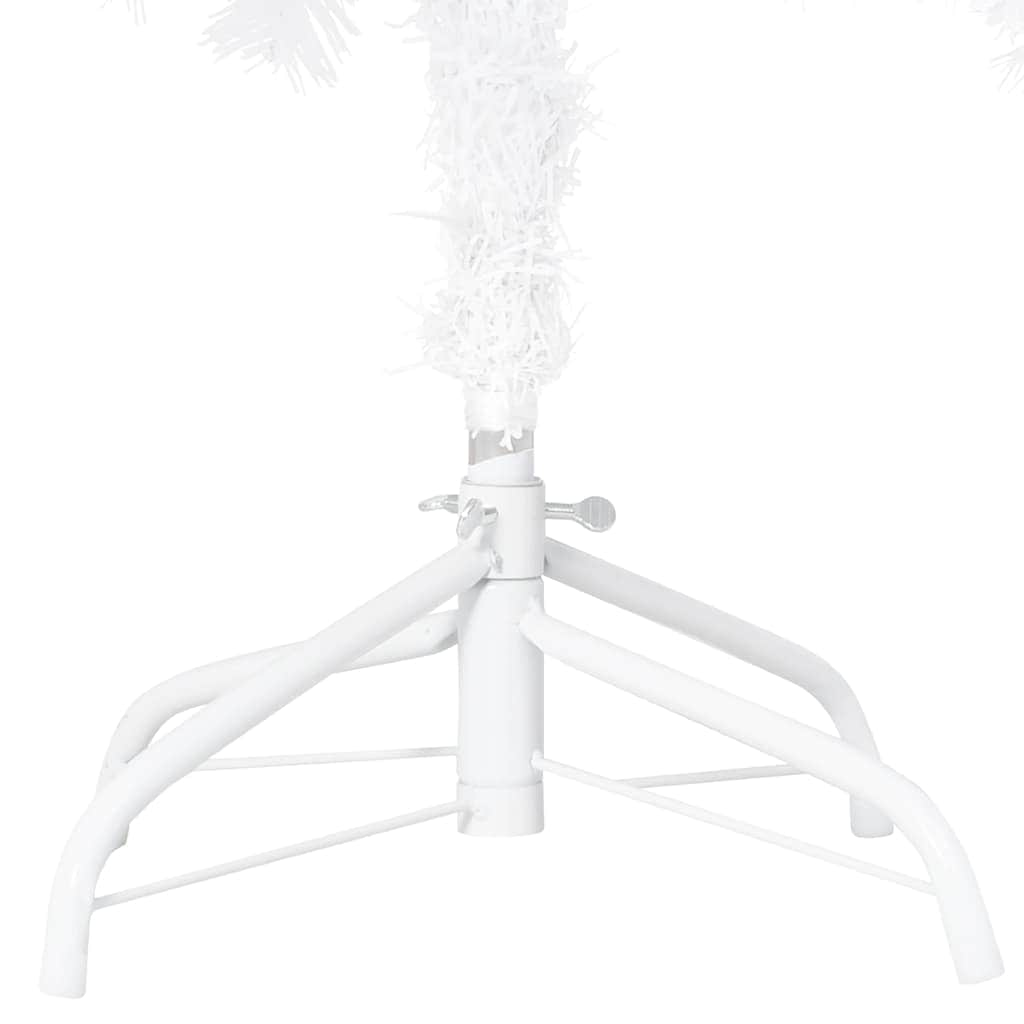 Artificial Christmas Tree with LEDs& Ball Set White 210 cm PVC