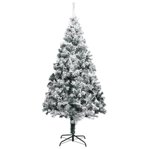 Artificial Christmas Tree with LEDs&Flocked Snow Green 400cm PVC