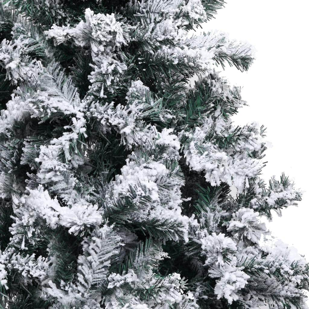 Artificial Christmas Tree with LEDs&Flocked Snow Green 400cm PVC