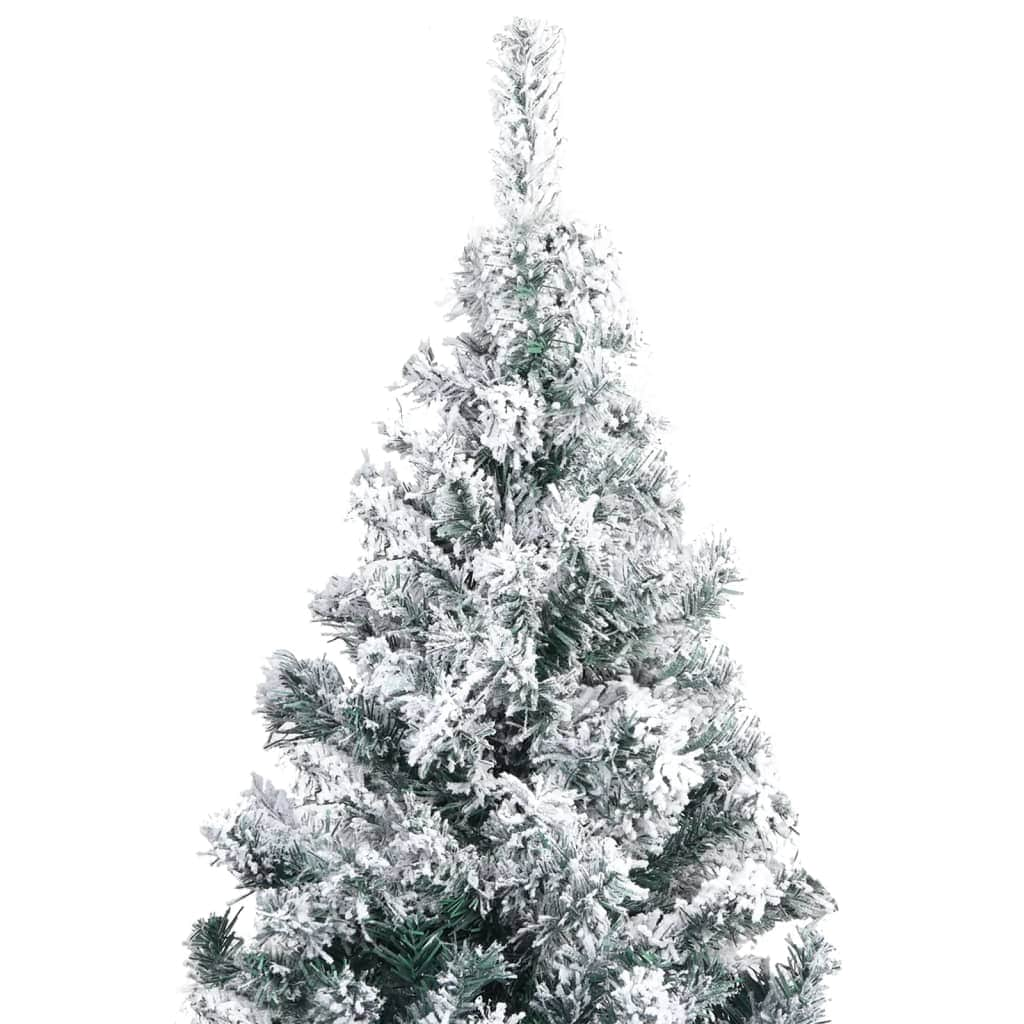 Artificial Christmas Tree with LEDs&Flocked Snow Green 400cm PVC