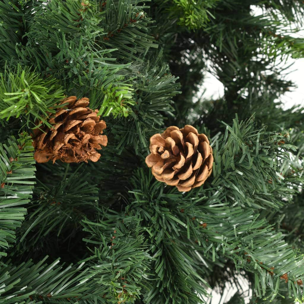 Artificial Christmas Tree with Pine Cones Green