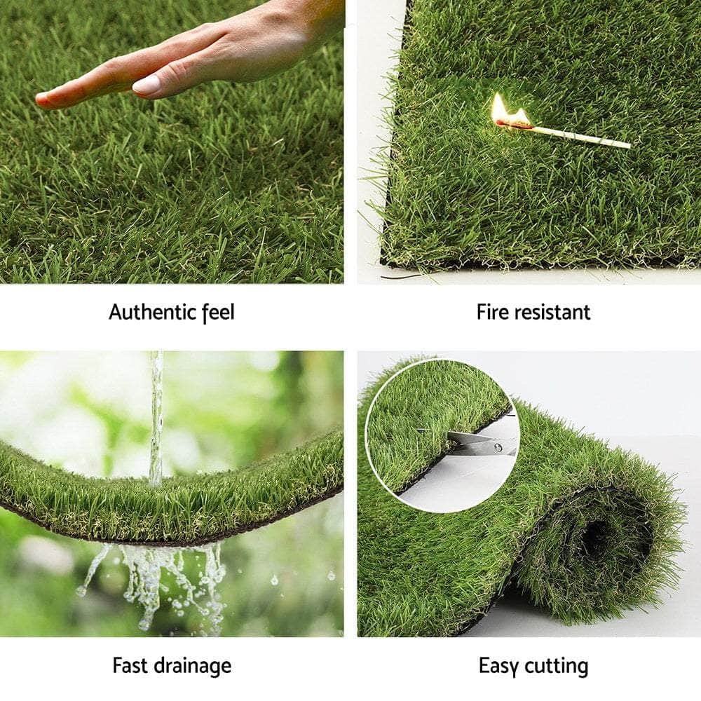 Artificial Grass Synthetic Fake Lawn Turf Plastic Plant 4-coloured