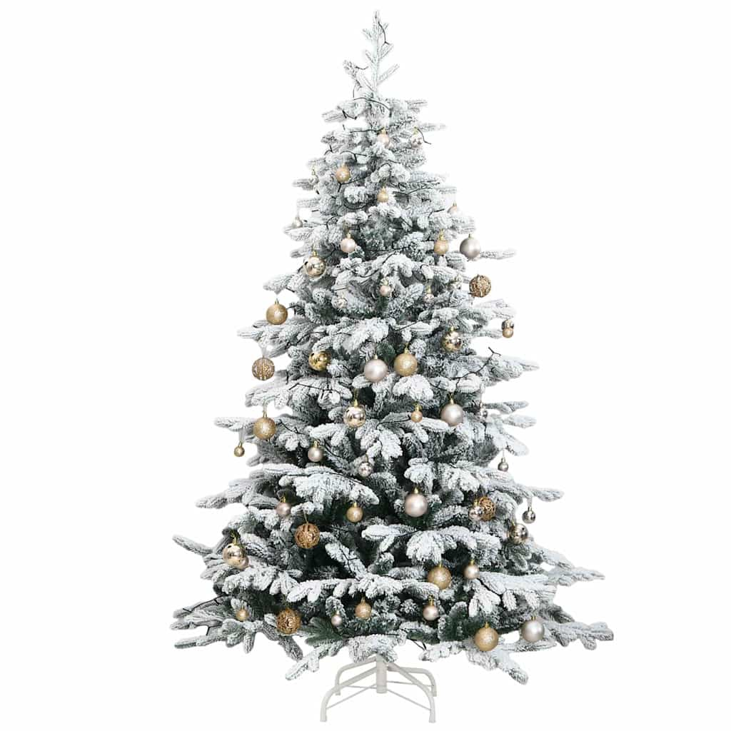 Artificial Hinged Christmas Tree with 300 LEDs, Ball Set (180 cm)