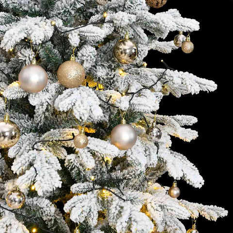 Artificial Hinged Christmas Tree with 300 LEDs, Ball Set (180 cm)