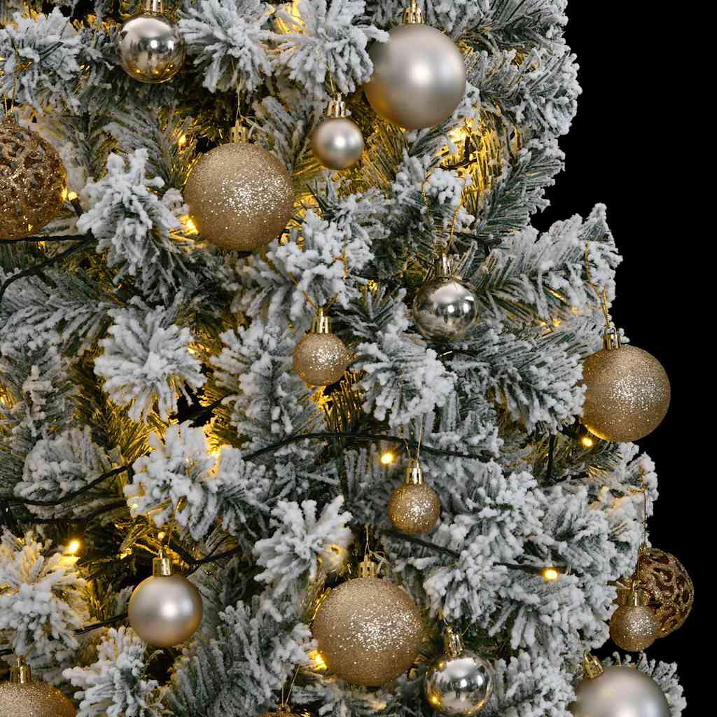 Artificial Hinged Christmas Tree with 300 LEDs- Ball Set 180 cm