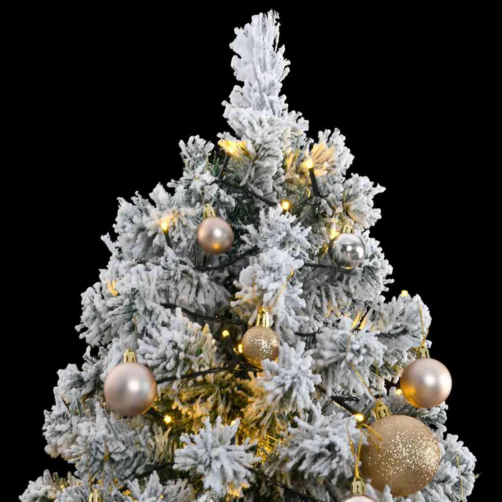 Artificial Hinged Christmas Tree with 300 LEDs- Ball Set 180 cm