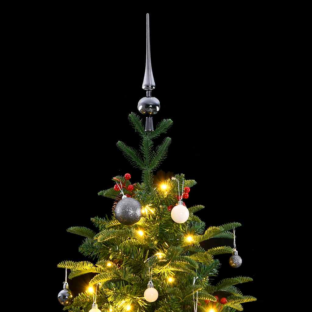 Artificial Hinged Christmas Tree with 300 LEDs , Ball Set 180 cm