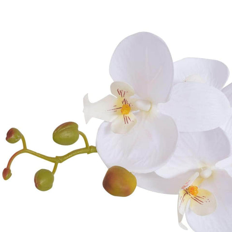 Artificial Orchid Plant with Pot 75 cm White