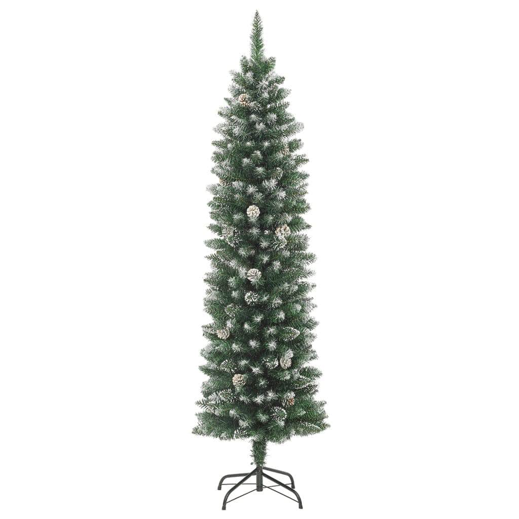 Artificial Slim Christmas Tree with Stand 120 cm PVC