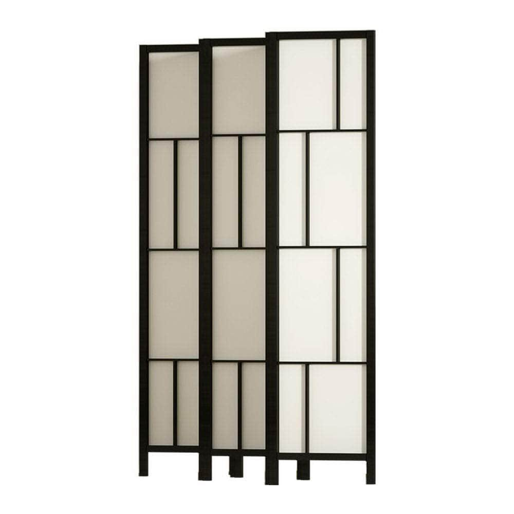 Ashton Room Divider Screen Privacy Wood Dividers Stand 6 Panel Black