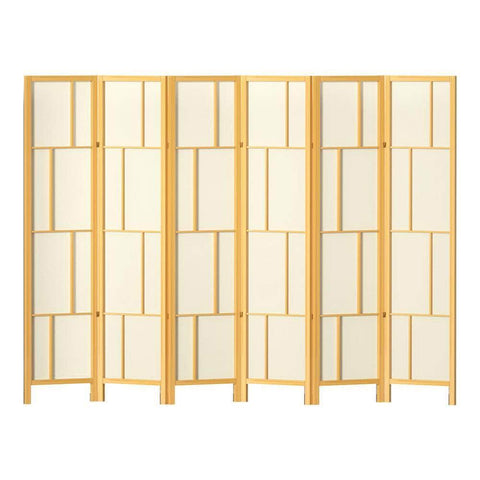 Ashton Room Divider Screen Privacy Wood Dividers Stand 6 Panel Natural