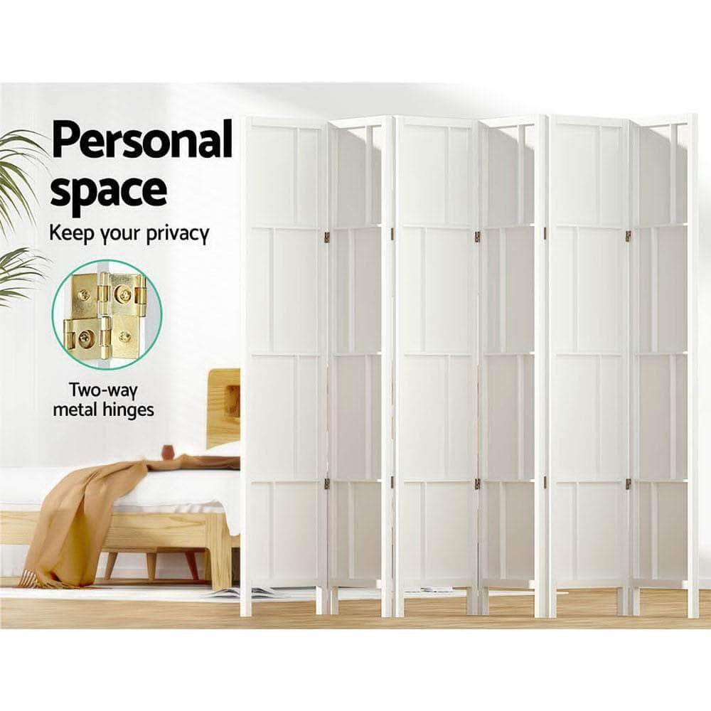 Ashton Room Divider Screen Privacy Wood Dividers Stand 6 Panel White