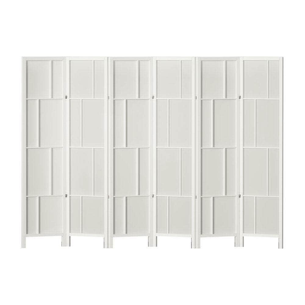 Ashton Room Divider Screen Privacy Wood Dividers Stand 6 Panel White