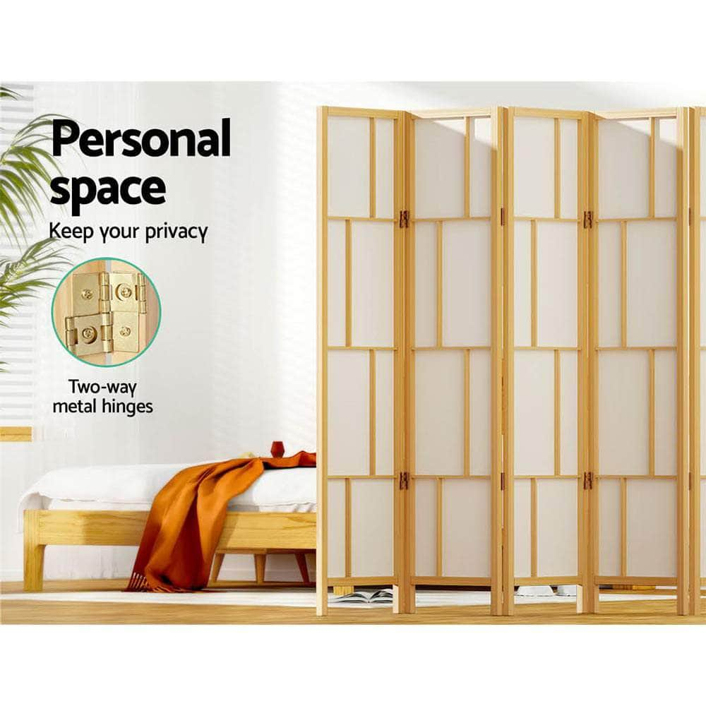 Ashton Room Divider Screen Privacy Wood Dividers Stand 8 Panel Natural