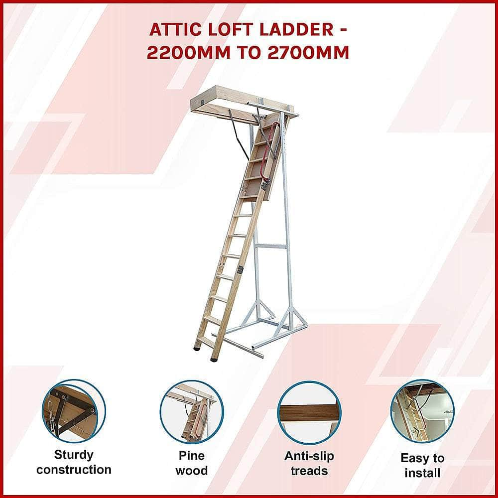 Attic Loft Ladder - 2200Mm To 2700Mm