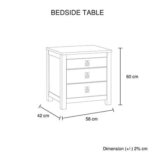 Attractive Cloud Colour Bedside Table