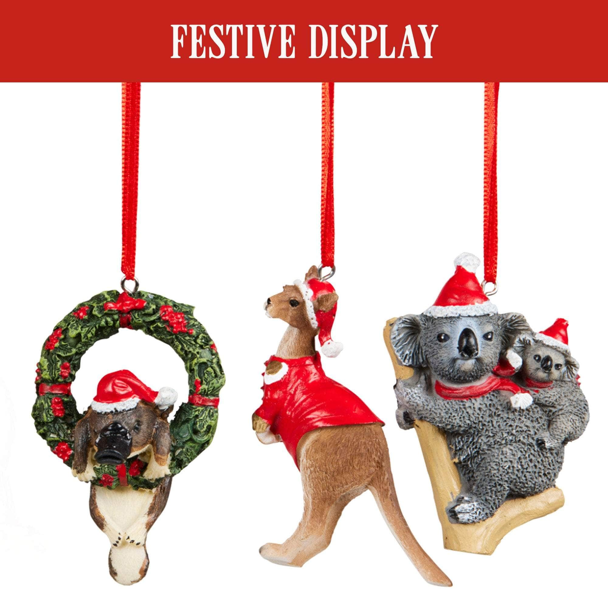 Aussie Animals Pack of 6 Christmas Baubles Decoration Gift Pack