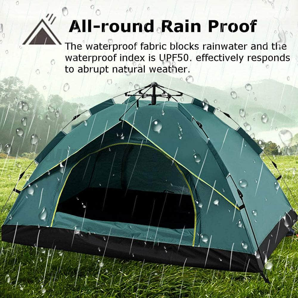 Automatic Camping Tent 3-4 Person with Moisture Proof Pad