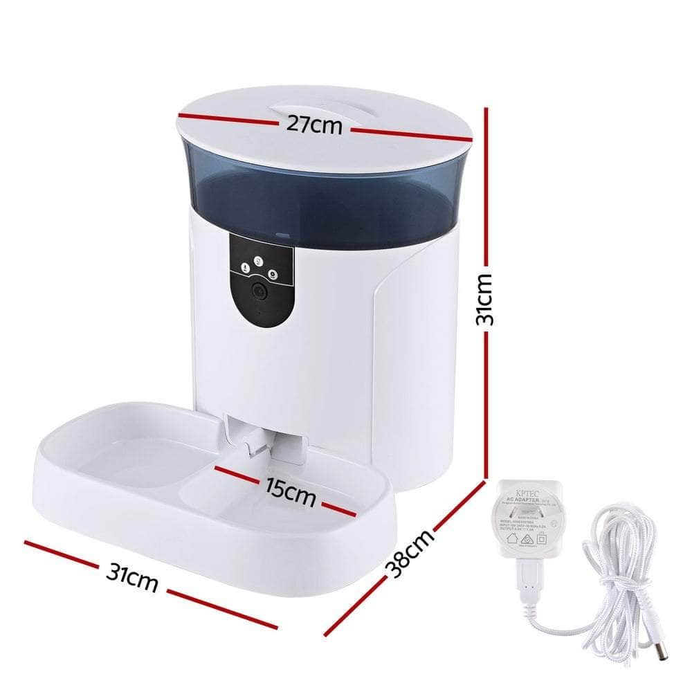 Automatic Pet Feeder Dog Cat Camera Wifi Smart Food Dispenser Timer