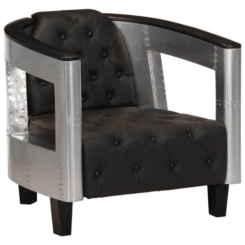 Aviator Armchair Black