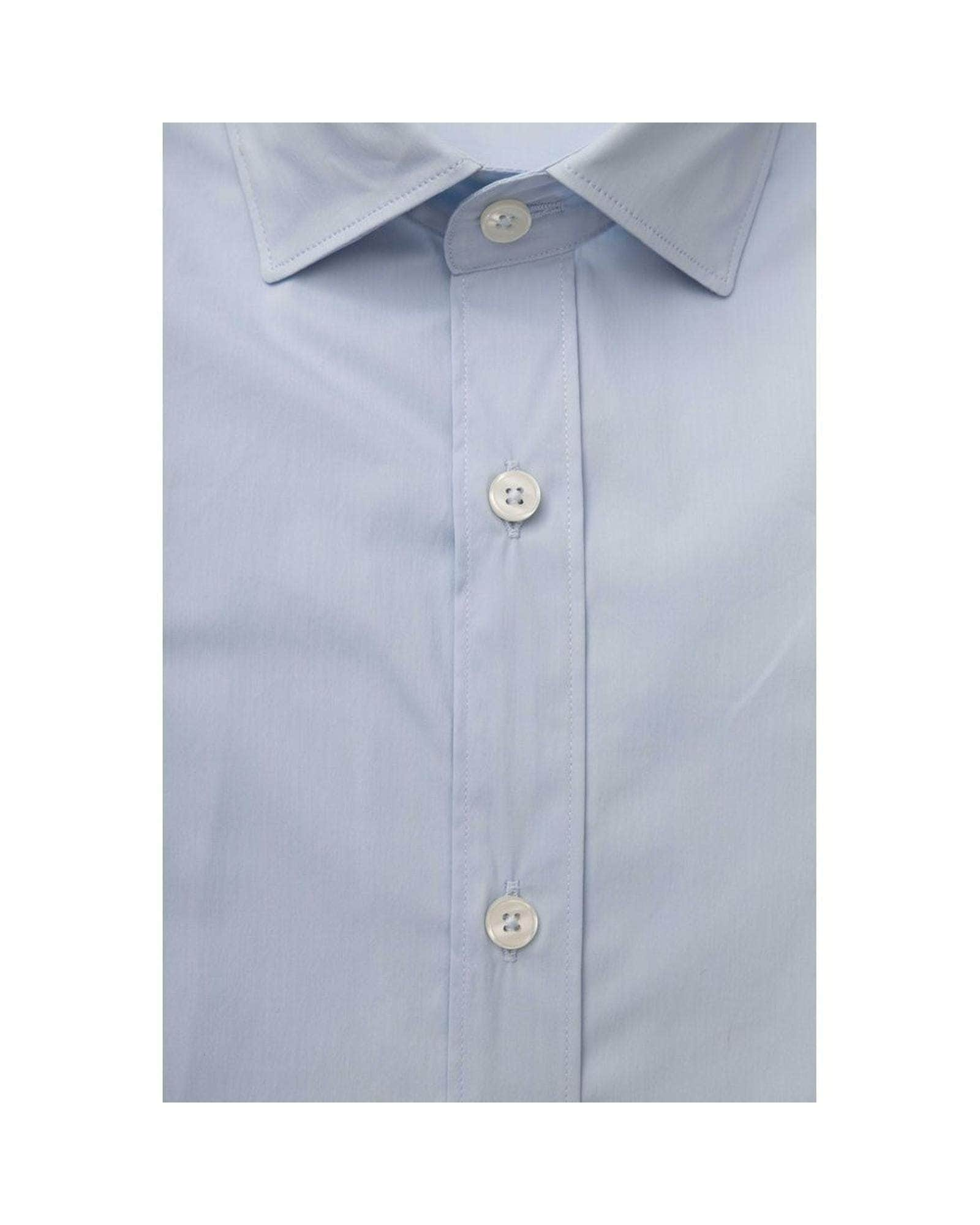 Bagutta Blue/Black/Light Blue Men's Cotton Shirt