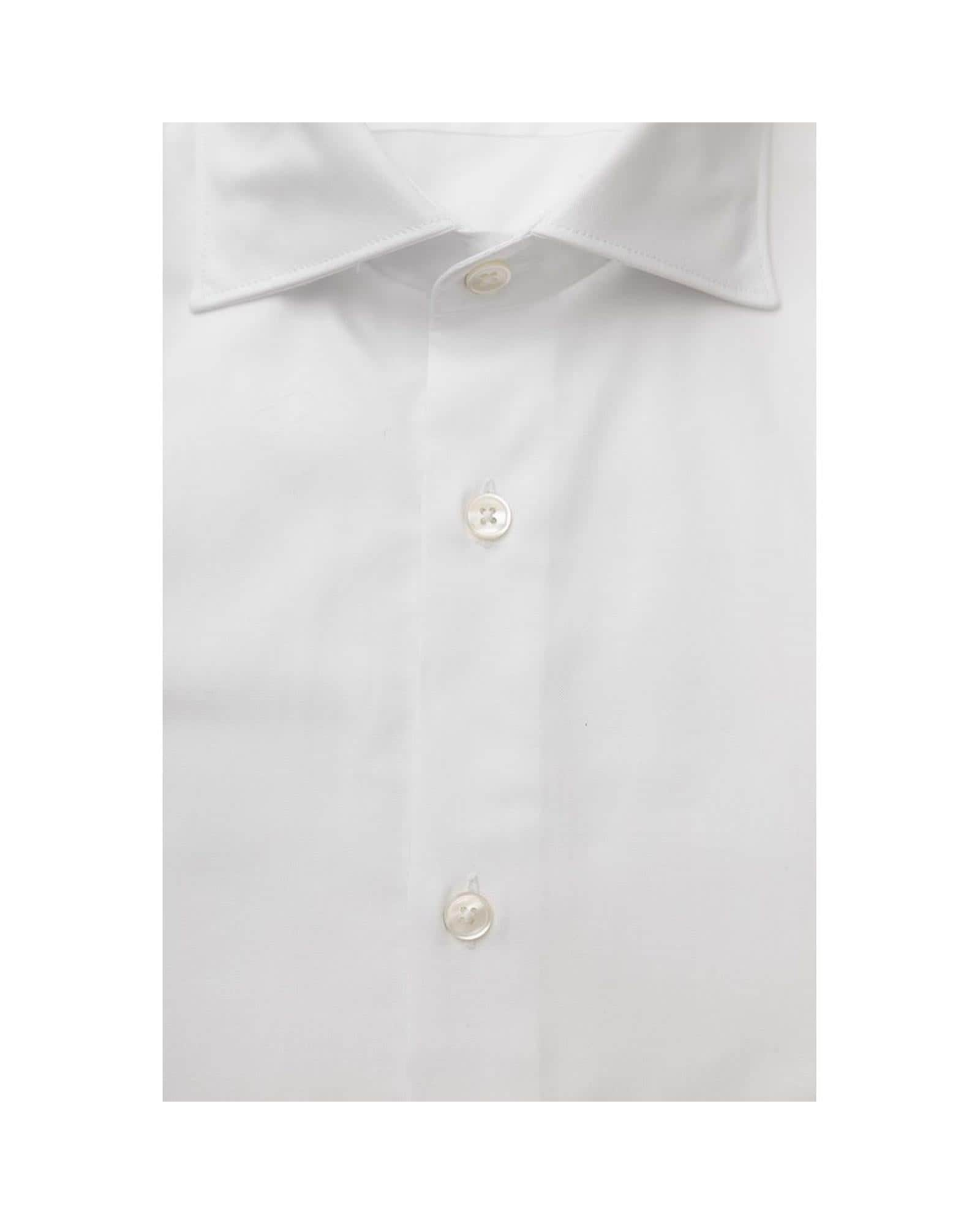 Bagutta Men's White Cotton Shirt