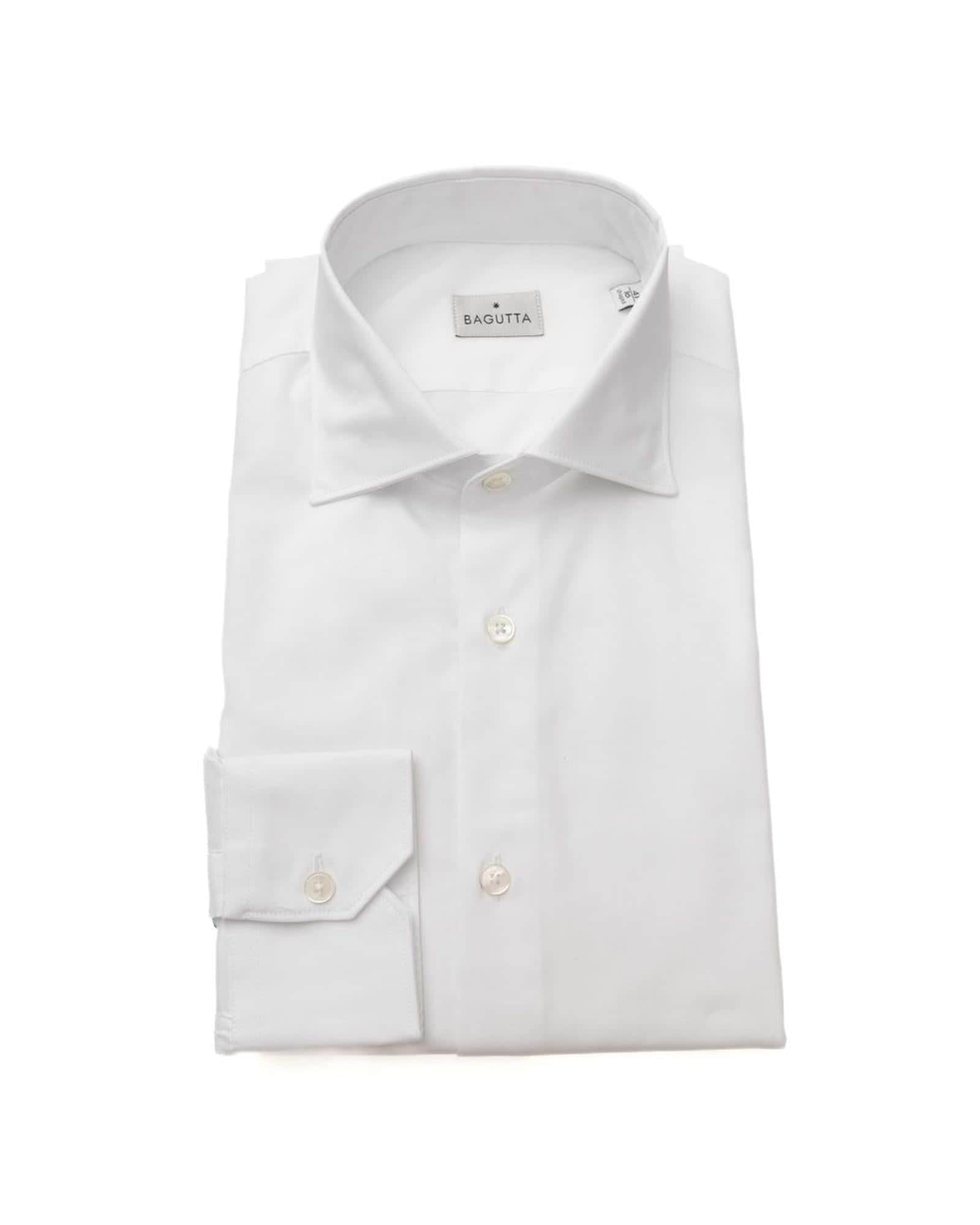 Bagutta Men's White Cotton Shirt