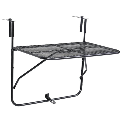 Balcony Table Black Steel