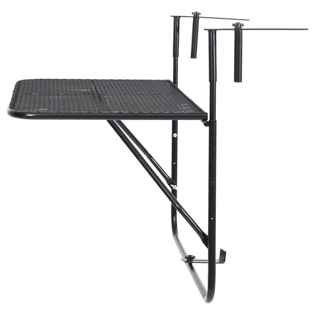 Balcony Table Black Steel