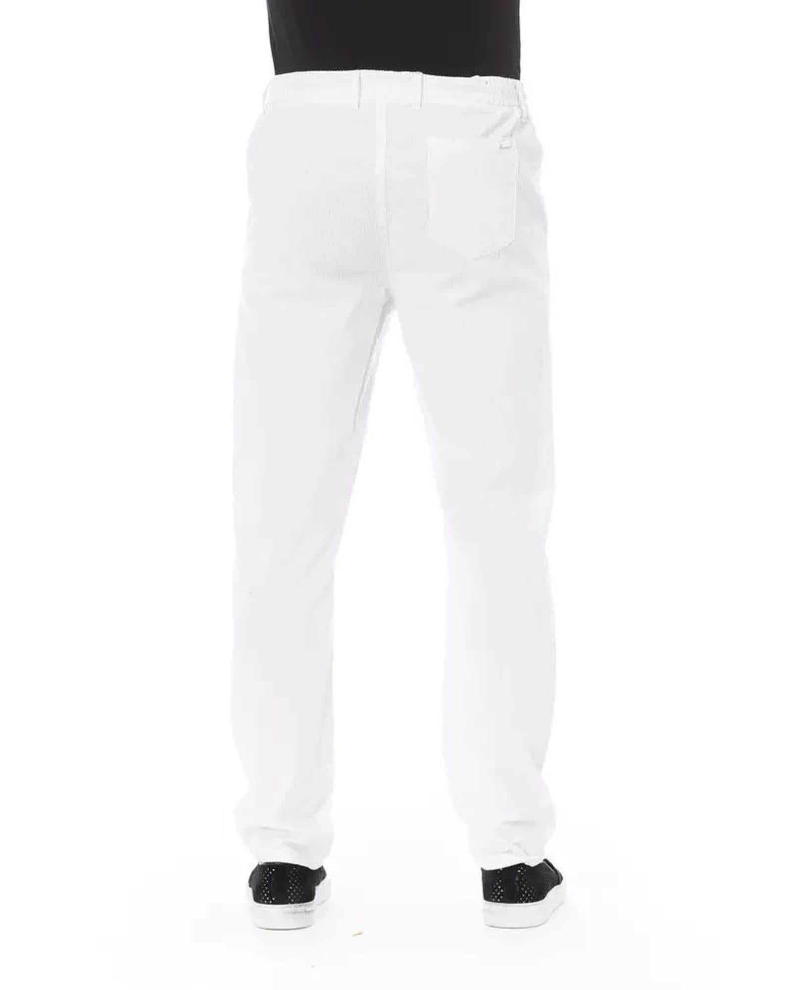 Baldinini Men's White Cotton Jeans & Pant