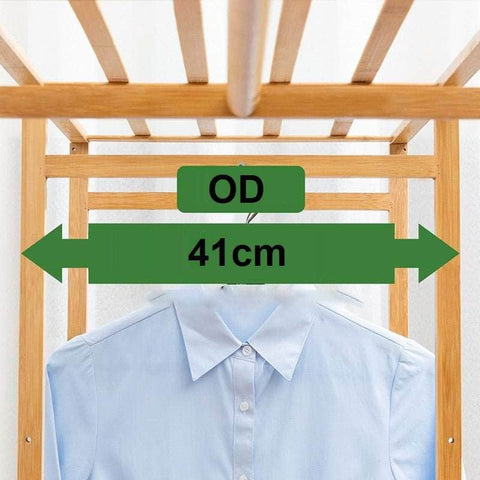 Bamboo Clothes Rack With Dustproof Cover