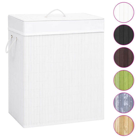 Bamboo Laundry Basket White