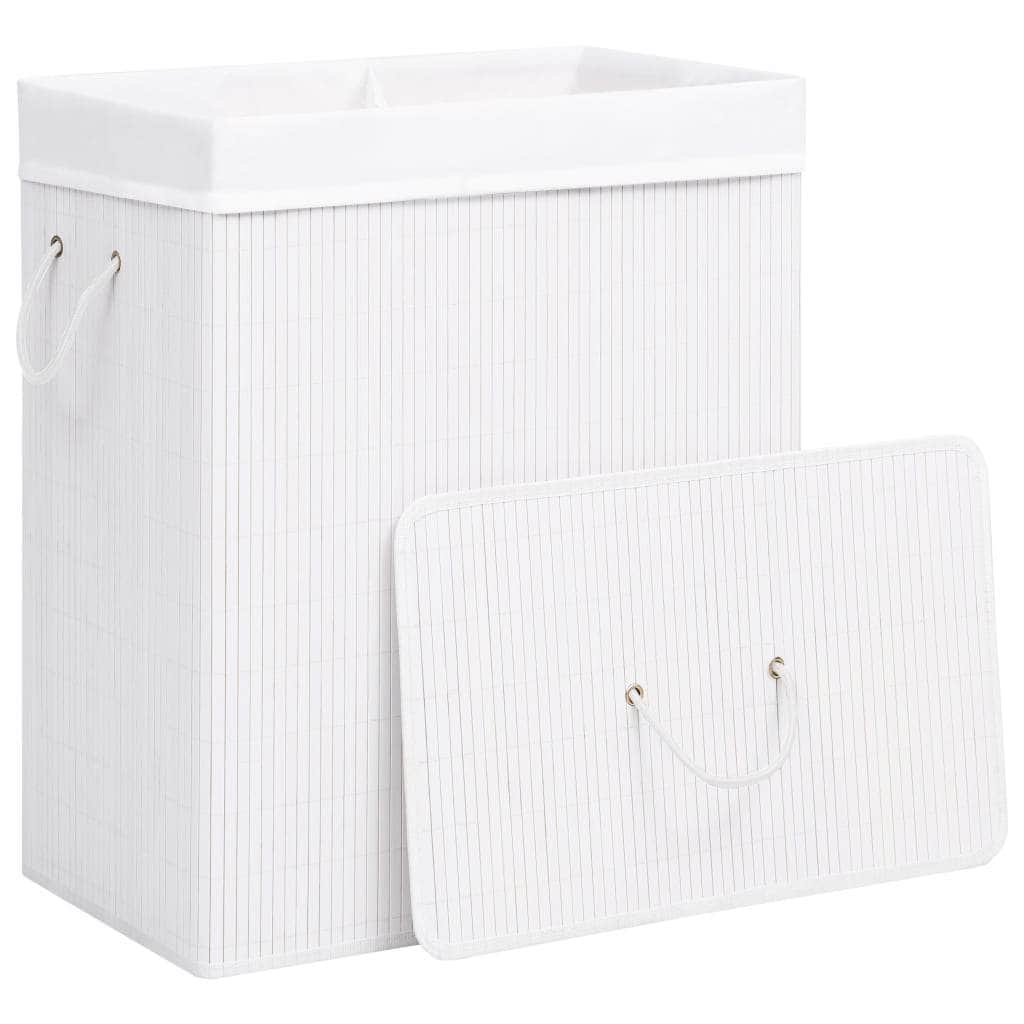 Bamboo Laundry Basket White