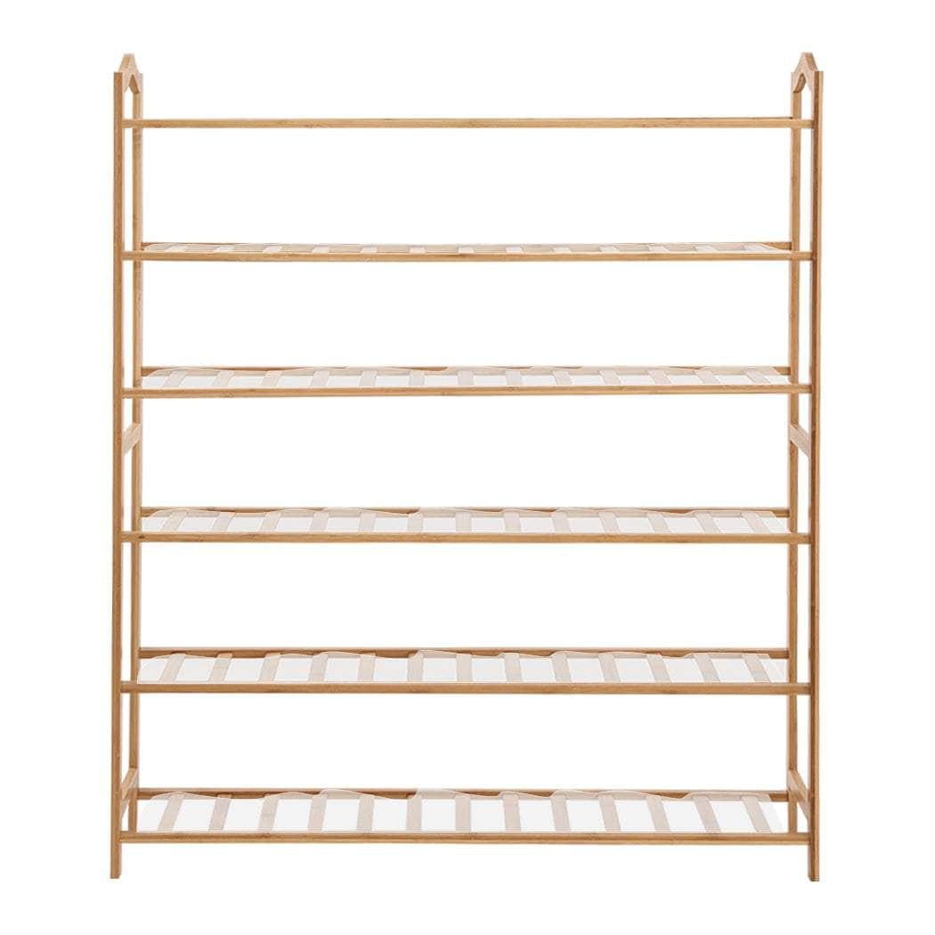 Bamboo Shoe Rack Storage Wooden 80cm