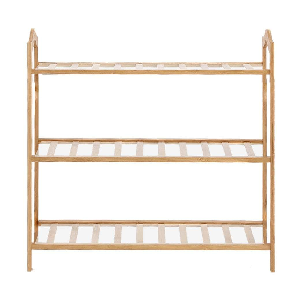 Bamboo Shoe Rack Storage Wooden -80cm