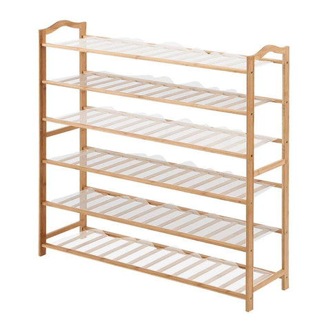 Bamboo Shoe Rack Storage Wooden 90cm